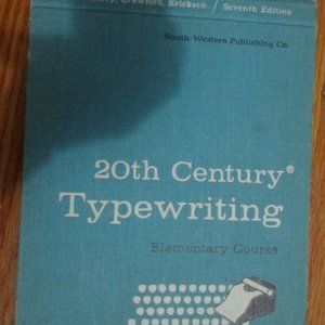 Vintage 20th Century Typewriting Complete Course Hardcover (1957)